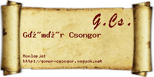 Gömör Csongor névjegykártya