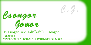 csongor gomor business card